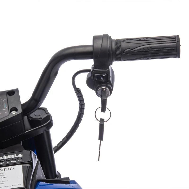 24V Kids Ride On Electric Motocross Motorcycle with High Speed Hub Motor, Adjustable Speed, Rear Wheel Shock Absorber, for Ages 5-15, Blue