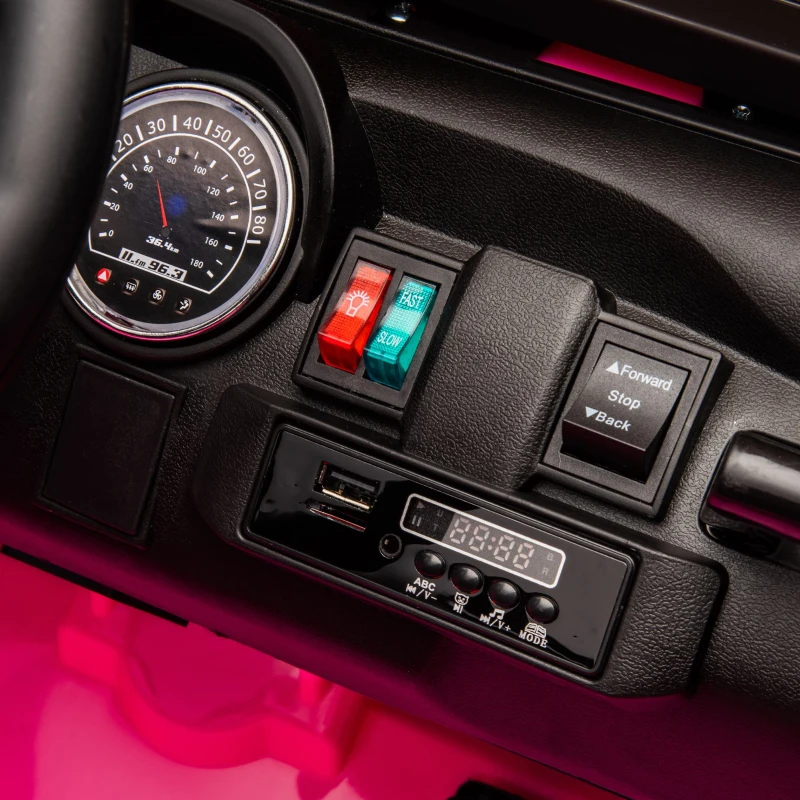 24V 200W Motors 2-Seater Kids Ride On Truck with Remote Control, Ride on Toys with Bluetooth, and Seat Belts, Suitable for Kids Aged 3+, Pink