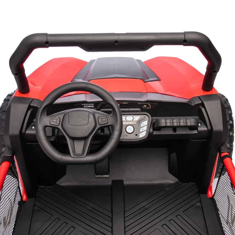 24V 400W Power 2-Seater Kids Ride On UTV with Parent Control, Ride on Toys with Bluetooth, MP3, and Rear Storage, for Ages 3+, Red