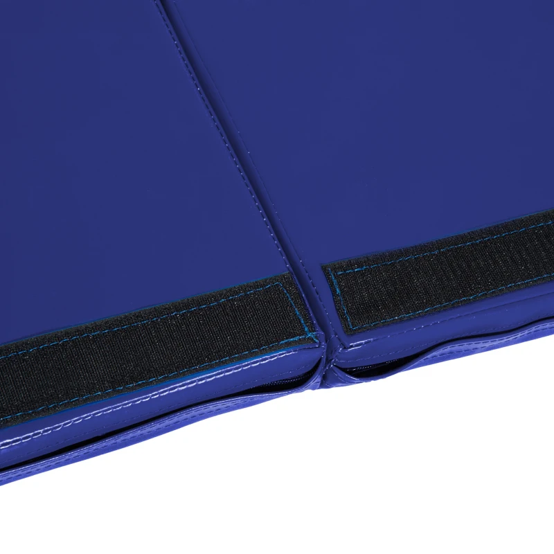 Soozier 4'x6'x2'' Folding Gymnastics Tumbling Mat, Exercise Mat  with Carrying Handles for Yoga, MMA, Martial Arts, Stretching, Core Workouts, Blue