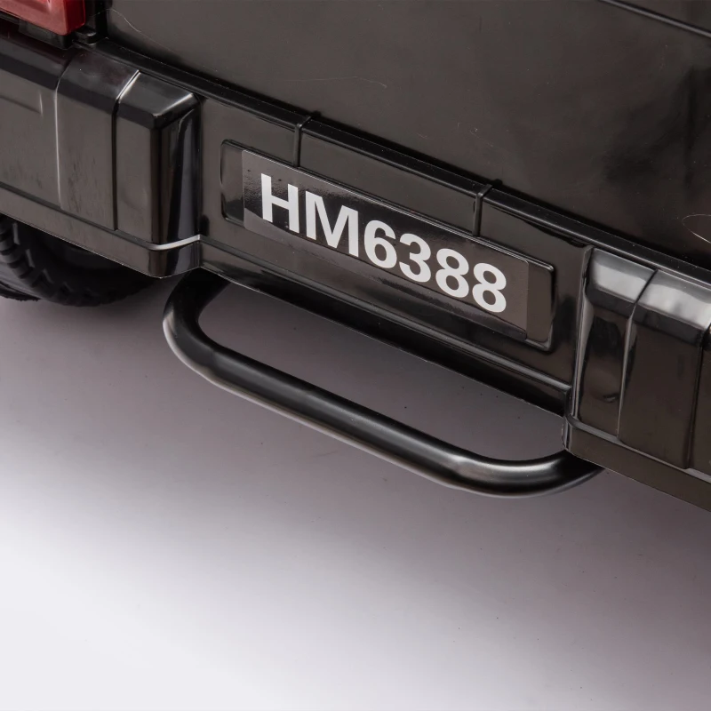 24V Battery Powered 4WD Ride On Car with Remote Control, Music and Lights, Five-Point Safety Belt, and Rocking Chair Mode, for Kids, Black