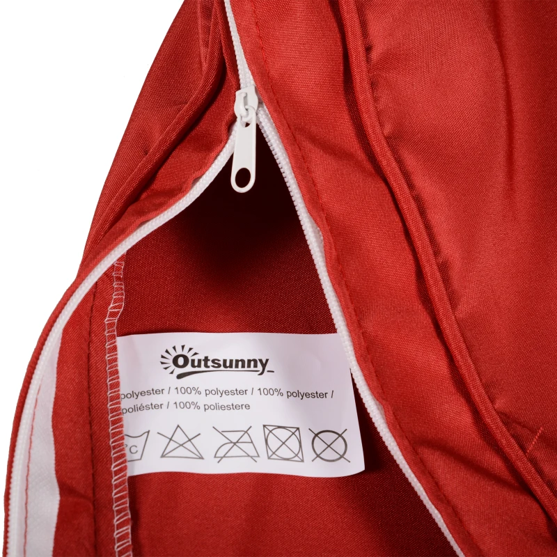 Outsunny Outdoor 14pc Patio Rattan Sofa Set Cushion Polyester Cover Replacement Set - No Cushion Included Red