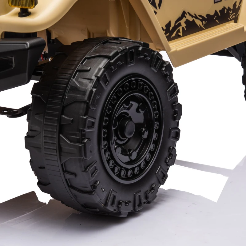 12V 3-Speed Licensed Toyota FJ Cruiser Kids Ride-On Car with Parent Remote Control, Electric Vehicles Toy with Safety Belt, for Aged 3-8, Beige