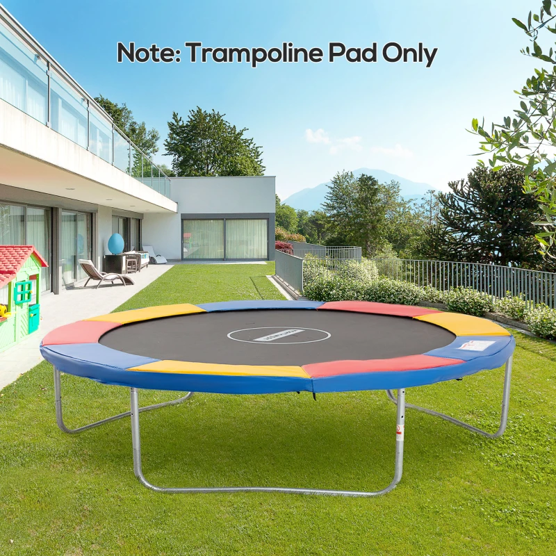 HOMCOM Φ10ft Trampoline Replacement Safety Pad Trampoline Pad Waterproof Spring Cover Multicoloured
