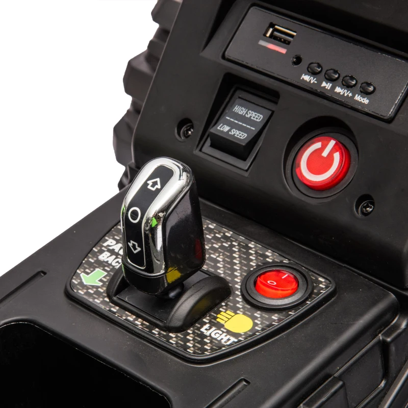 12V Ride-On Tractor with Trailer and Safety Belt, Battery Powered Electric Toy with 3-Speed, USB, MP3, LED Lights, for Kids Aged 3-6, Green