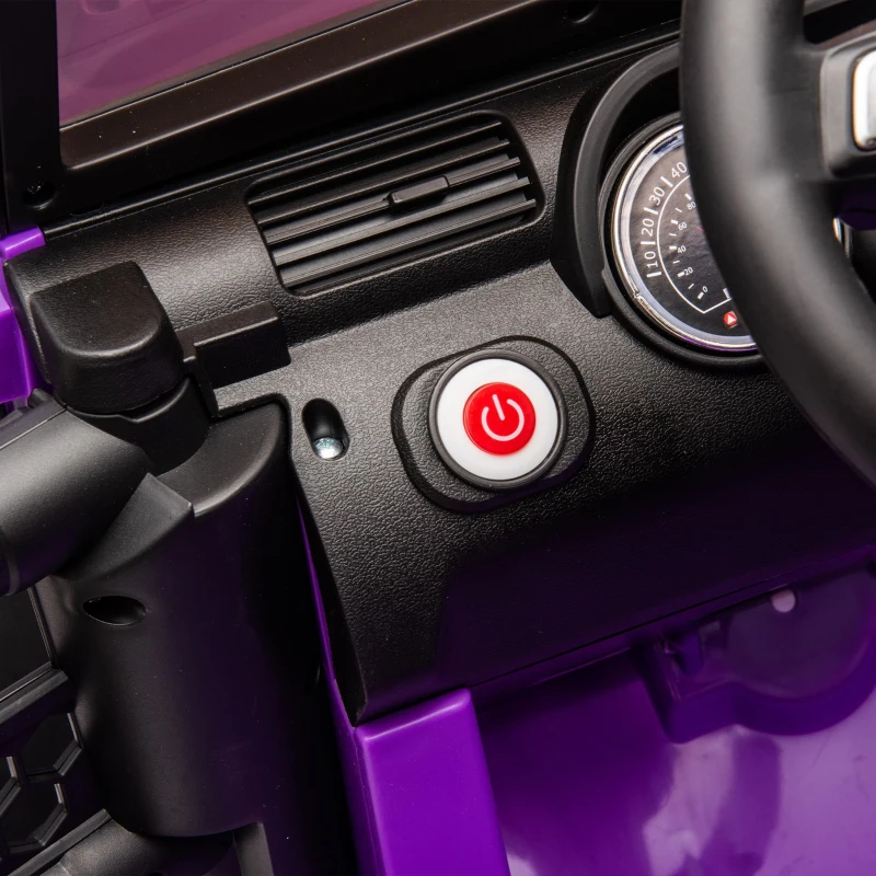 24V 2-Seater Kids Ride On Truck with Parent Control, 200W Dual Motors, Ride on Toys with LED Lights, MP3, Bluetooth, for Kids Aged 3+, Purple