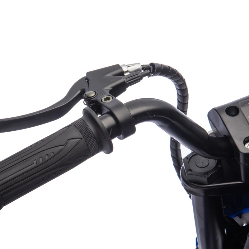 24V Kids Ride On Electric Motocross Motorcycle with High Speed Hub Motor, Adjustable Speed, Rear Wheel Shock Absorber, for Ages 5-15, Blue