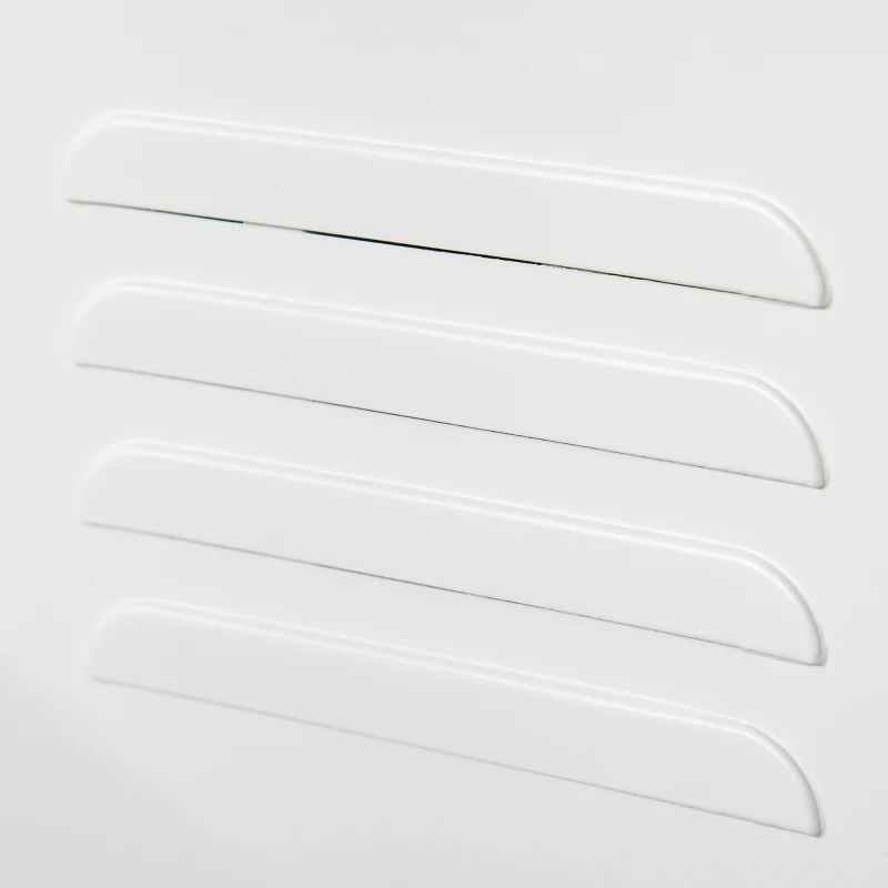 HOMCOM Industrial End Table, Living Room Side Table with Locker-Style Door and Adjustable Shelf, White