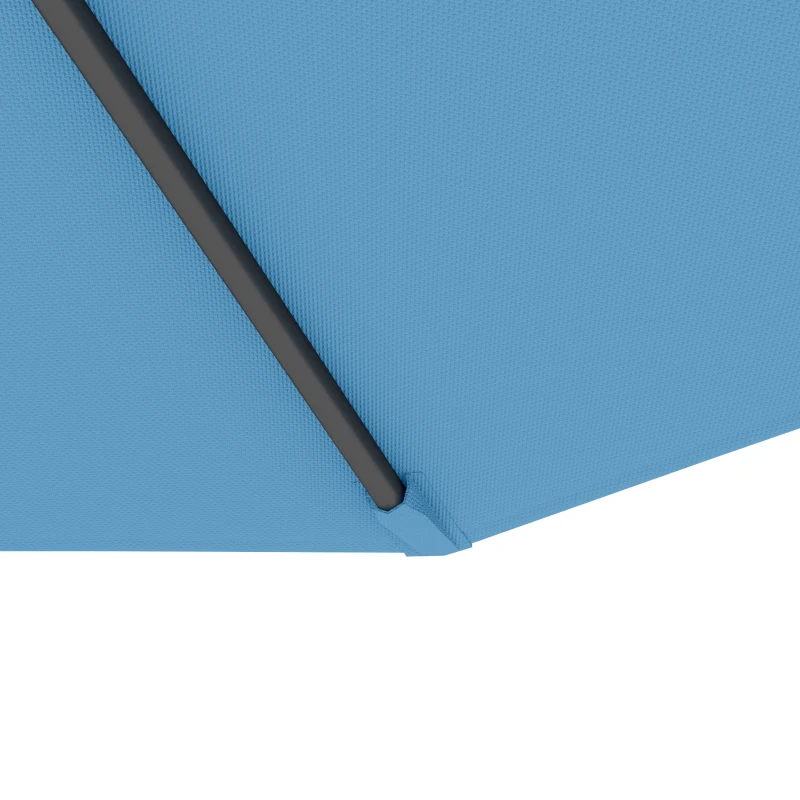 Outsunny 10' Cantilever Tilt Offset Patio Umbrella w/ UV & Water Safe Material & Cross Base (Weight Not Included), Blue