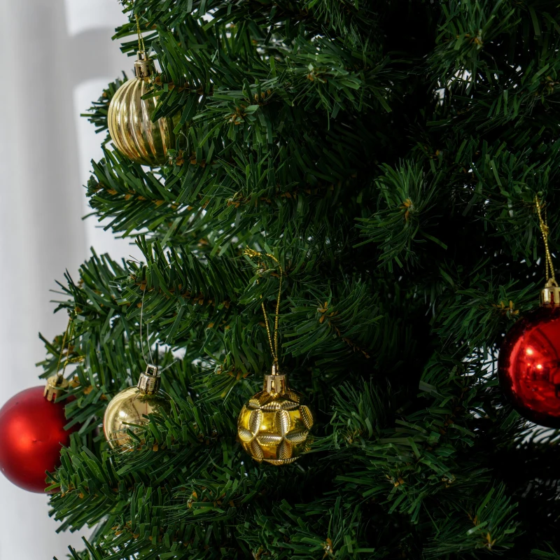 HOMCOM 6FT Pencil Christmas Tree, Artificial Christmas Tree with Automatic Open for Home Party, Green