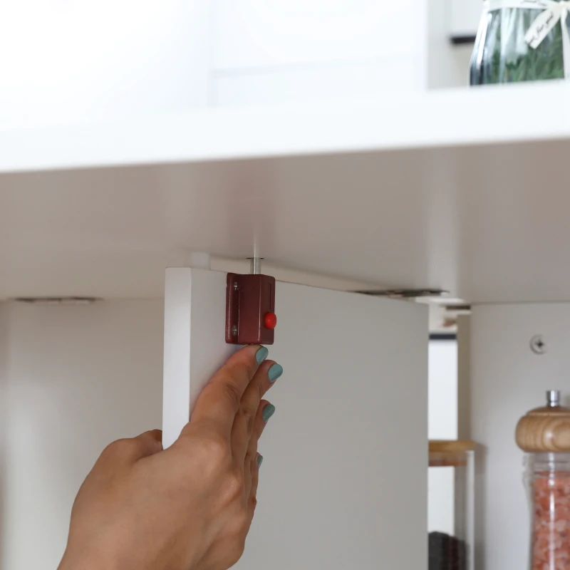 HOMCOM Extendable Dining Table, Collapsible Folding Table w/ 2-tier Shelves and Rolling Casters, White