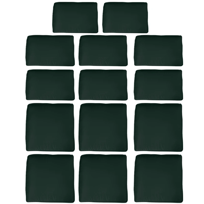 Outsunny Outdoor 14pc Patio Rattan Sofa Set Cushion Polyester Cover Replacement Set - No Cushion Included, Grey