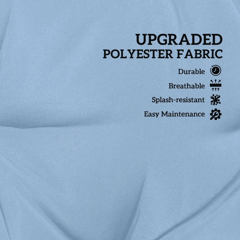 Outsunny Garden Bench Cushion with Backrest, Non-Slip 2 Seater Soft Pad with Ties, Blue