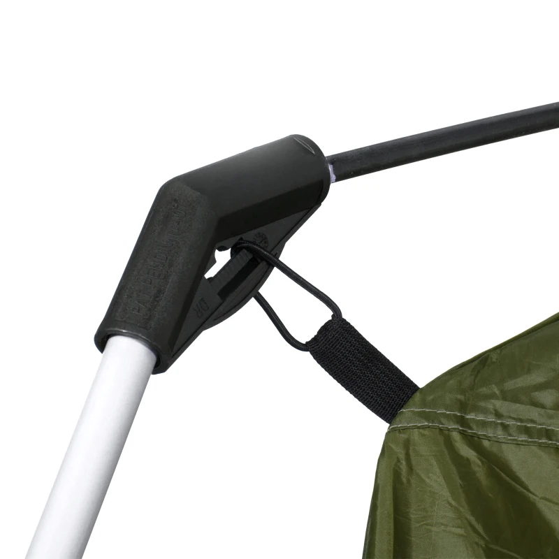 Outsunny 4-8 Person Family Tent, Camping Tent with 2 Room Mesh Windows, Easy Set Up for Backpacking, Hiking, Outdoor, Dark Green