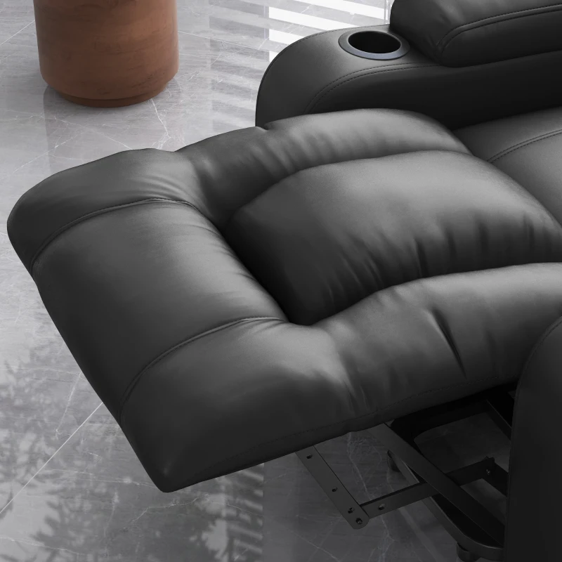 HOMCOM Electric Lift Chair for Elderly, Power Recliner with Footrest, Remote Control, Cup Holders for Living Room, Grey