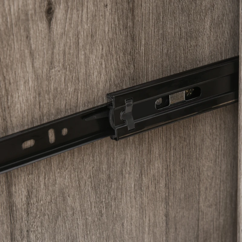 HOMCOM 2-Drawer Lateral File Cabinet Pedestal Documents Storage for Home Office, Grey Oak