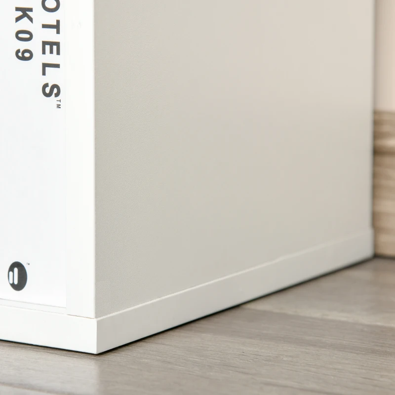 HOMCOM Versatile 3-tier Multi-Shelf Bookshelf Wood Stand Bookcase Storage Display Home Office Organizer, White