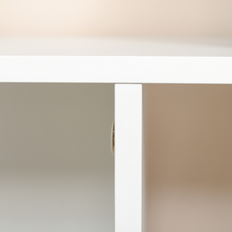 HOMCOM Versatile 3-tier Multi-Shelf Bookshelf Wood Stand Bookcase Storage Display Home Office Organizer, White