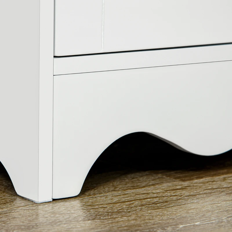 HOMCOM Freestanding Storage Cabinet, Kitchen Pantry Cabinet with 4 Shelves, 4 Doors, Kitchen Storage Cabinets for Dining Room