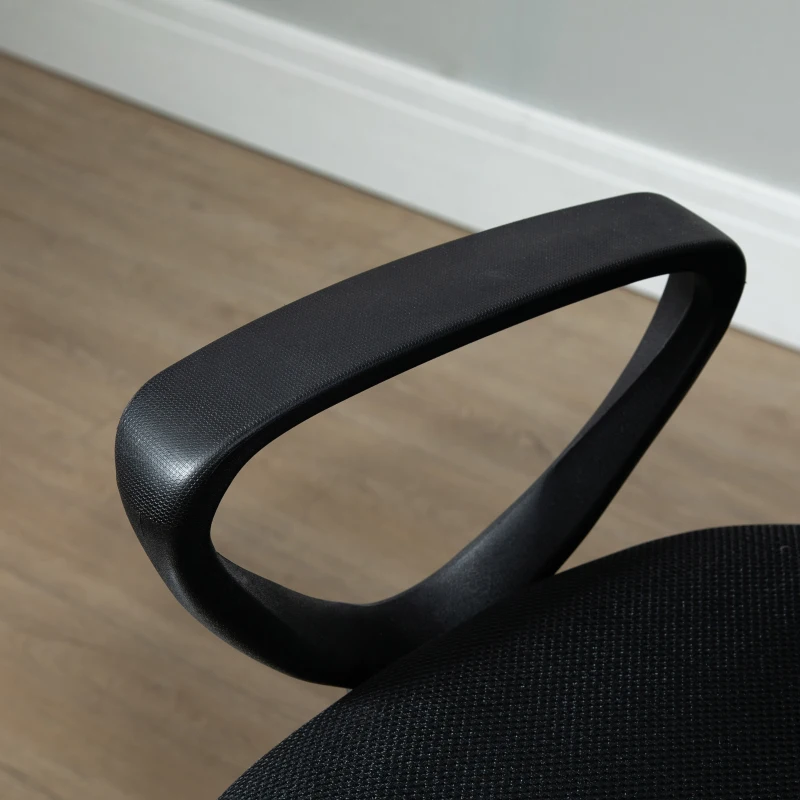 Vinsetto Ergonomic Drafting Chair, Mesh Tall Office Chair for Standing Desk with Fixed Armrests, Lumbar Support, Adjustable Footrest Ring and Seat Height, Black B