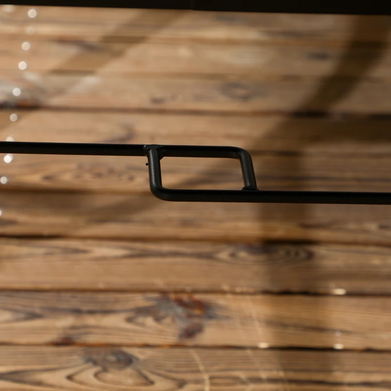 Outsunny Square Outdoor Dining Table, Garden Table with PC Board Tabletop for Patio, Backyard, Poolside, Grey