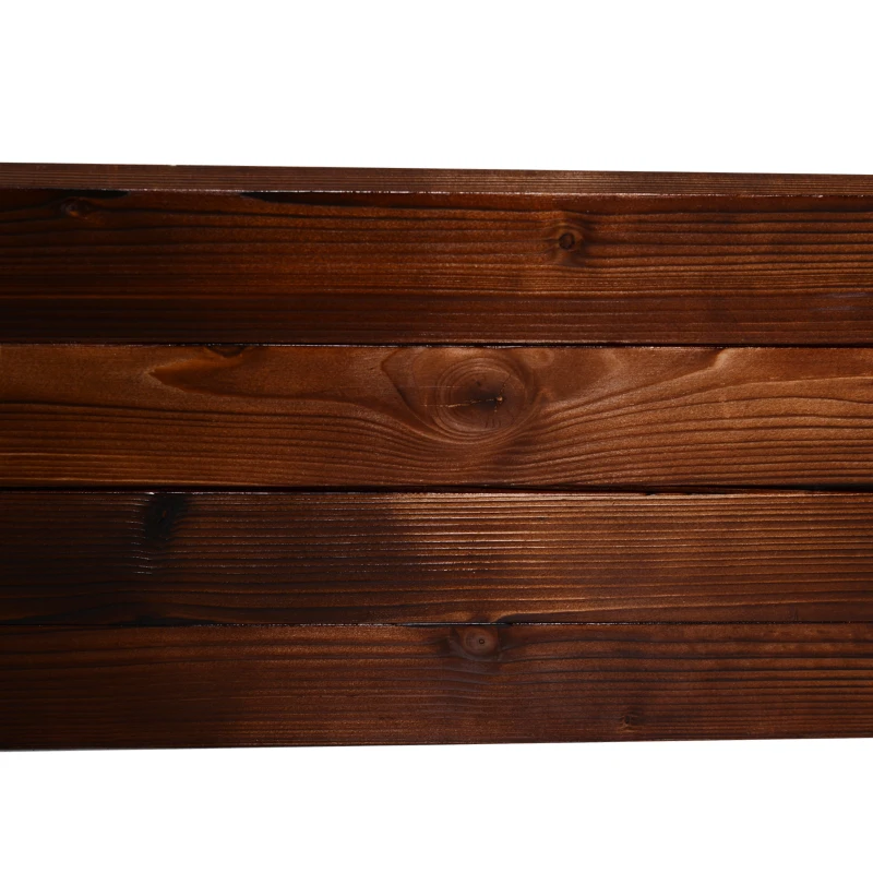 Outsunny Raised Garden Bed Elevated Wooden Planter Box for Backyard, Patio to Grow Vegetables, Herbs, and Flowers