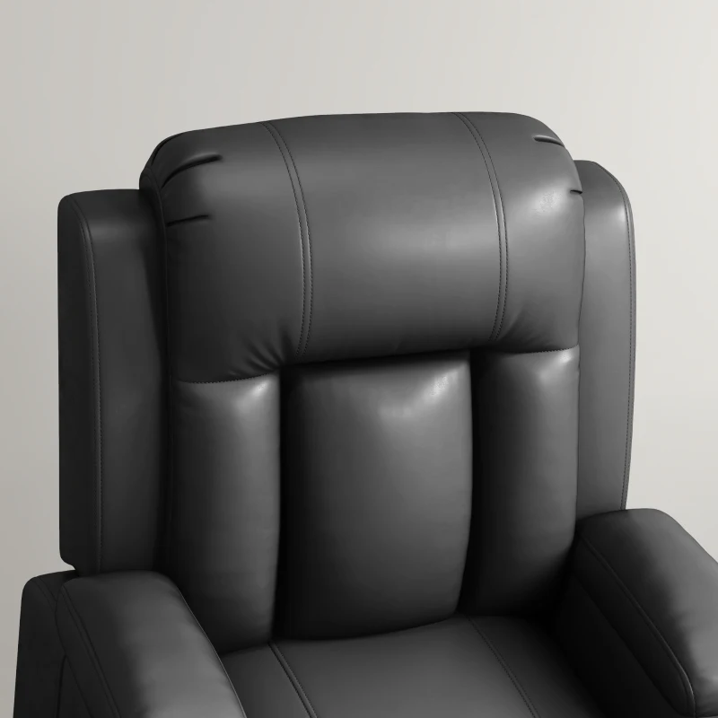 HOMCOM Electric Lift Chair for Elderly, Power Recliner with Footrest, Remote Control, Cup Holders for Living Room, Grey