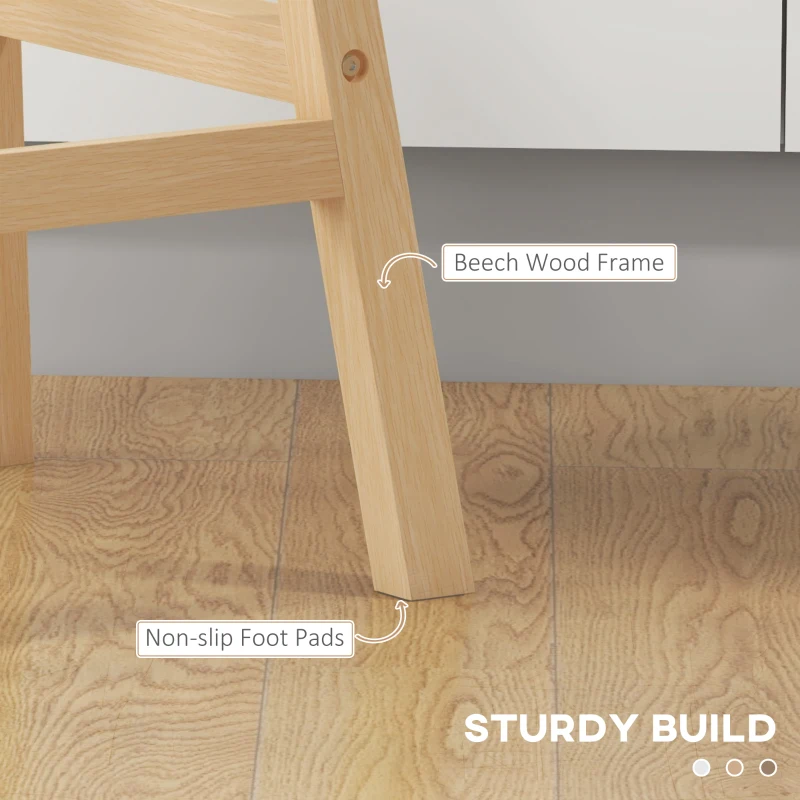 HOMCOM Bar Height Stools Set of 2, PU Leather Upholstered Stools for Kitchen Island, Modern Bar Chairs with Backs, Black