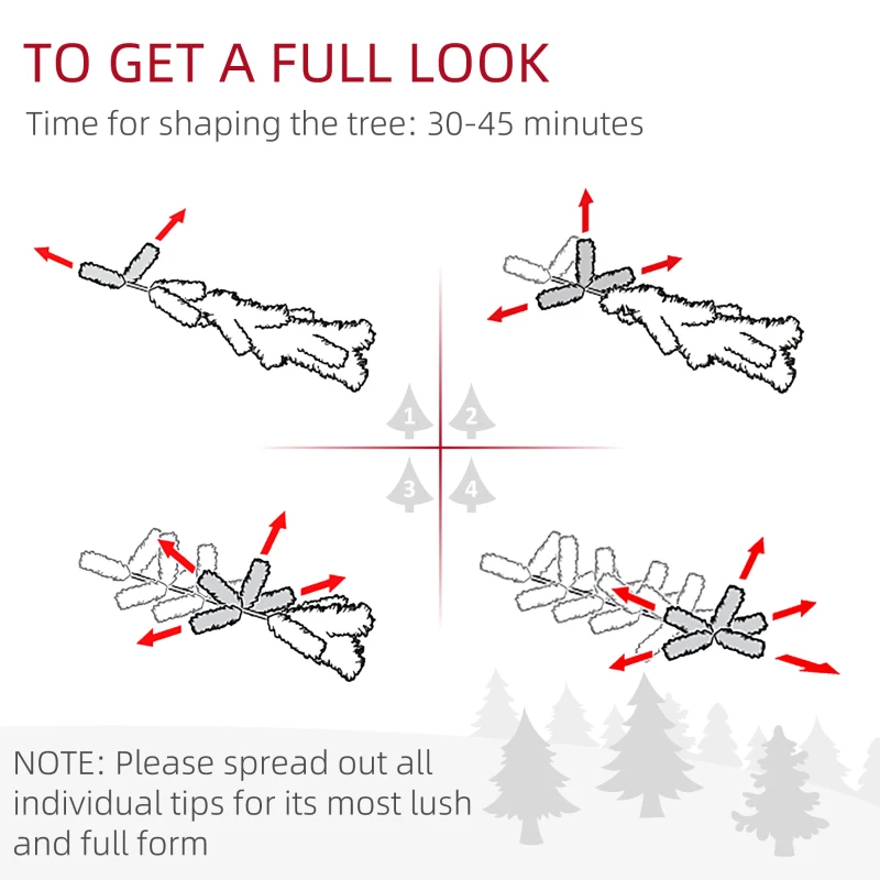 HOMCOM 6ft Pencil Flocked Artificial Christmas Tree with 600 Branch Tips, Auto Open and Steel Base, Green