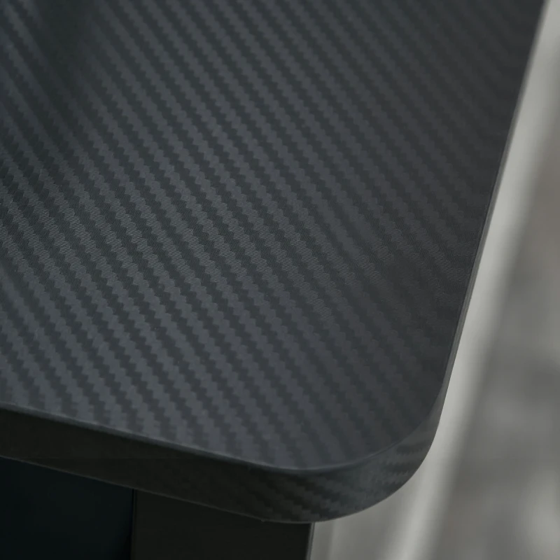 HOMCOM L-Shaped Desk, 57 Inch Corner Desk, Computer Table, Writing Workstation for Home Office with Cable Management, Black