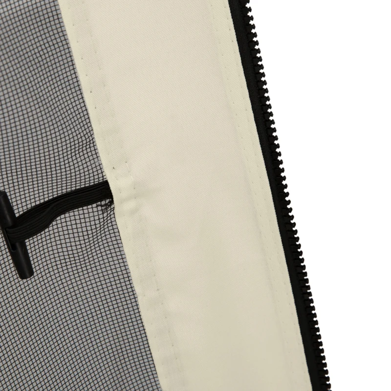 Outsunny Replacement Mosquito Netting for Gazebo 10' x 10' Black Screen Walls for Canopy with Zippers for Parties and Outdoor Activities, Cream White
