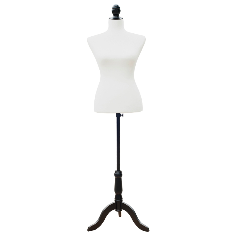 HOMCOM Female Mannequin Dress Form Torso Dressmaker Stand Display (White)