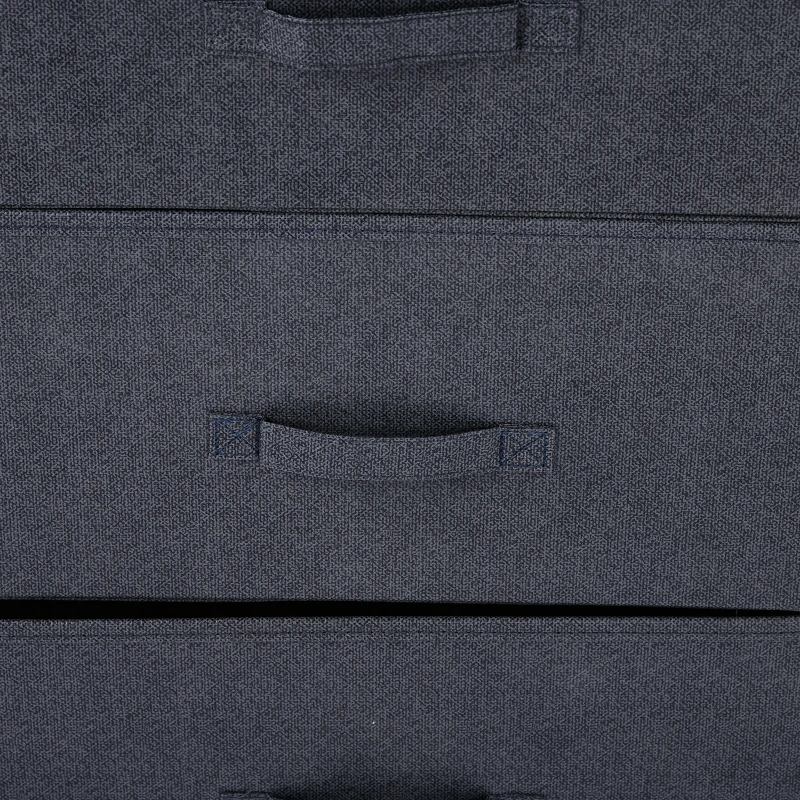 HOMCOM Linen Drawer Cabinet Organizer Storage Dresser Tower with 4 Removable Drawer Metal Frame Adjustable Feet for Living Room, Kitchen, Bathroom, Black