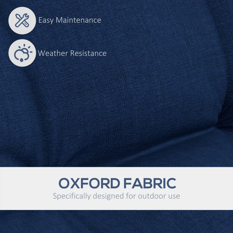 Outsunny Outdoor Folding Lawn Chair, Foldable Chair with Cushion, Armrest and Steel Frame for Poolside, Deck, Backyard