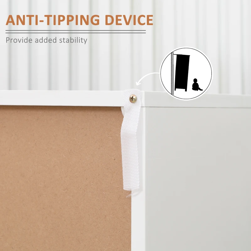 HOMCOM Kitchen Sideboard Buffet Cabinet with Adjustable Shelf, Metal Base, White, Brown