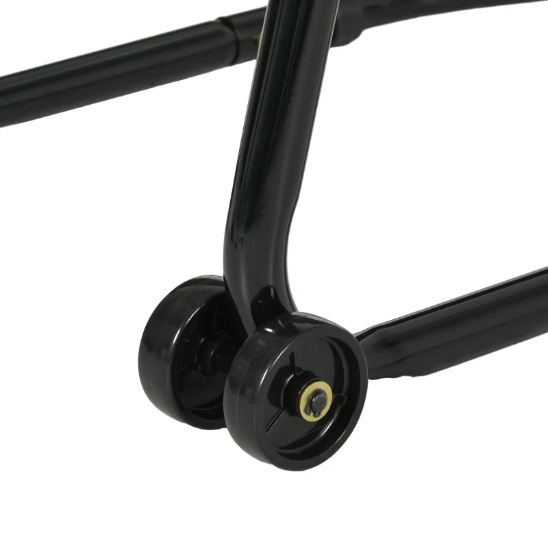 HOMCOM Convertible Motorcycle Stand, Front & Rear Motorcycle Lift with 3 Types of Adaptors, Universal Paddock Lift Stand, Black