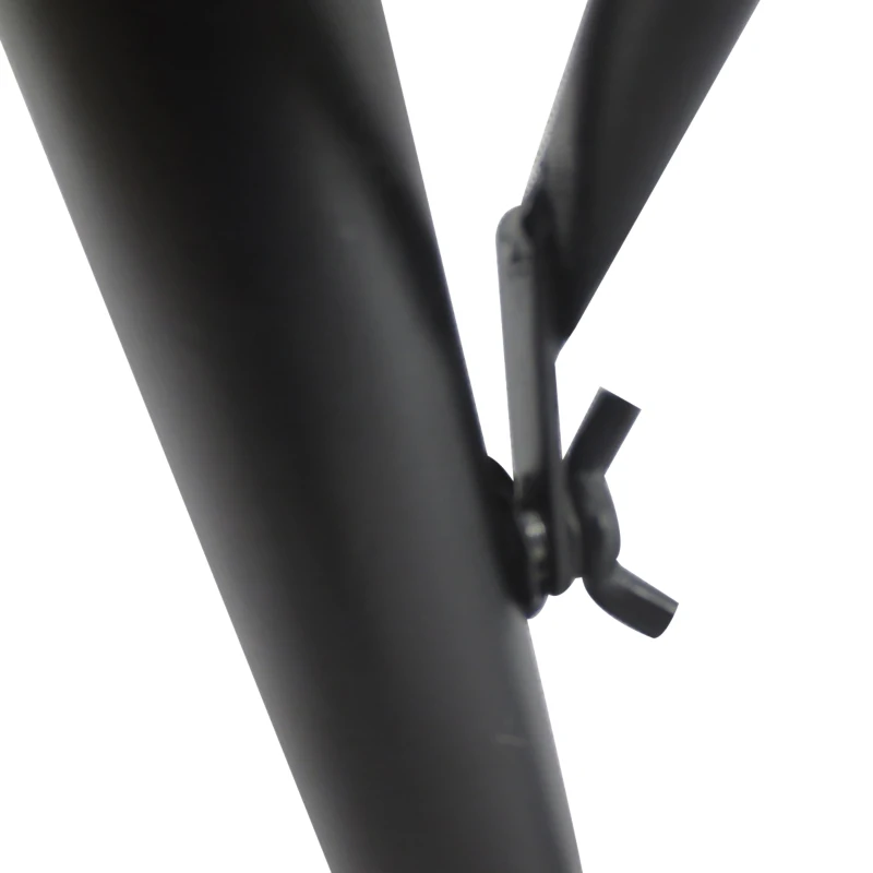 Outsunny Adjustable Balcony Hanging Rail Table Metal Mounting Mini Wall Desk Storage Rack Outdoor Flower Stand, Black