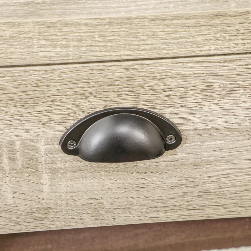 HOMCOM Bedside Table, Side End Table with Charging Station, Drawer and Shelf for Bedroom, 17.7" x 15.7" x 18.1", Oak Tone