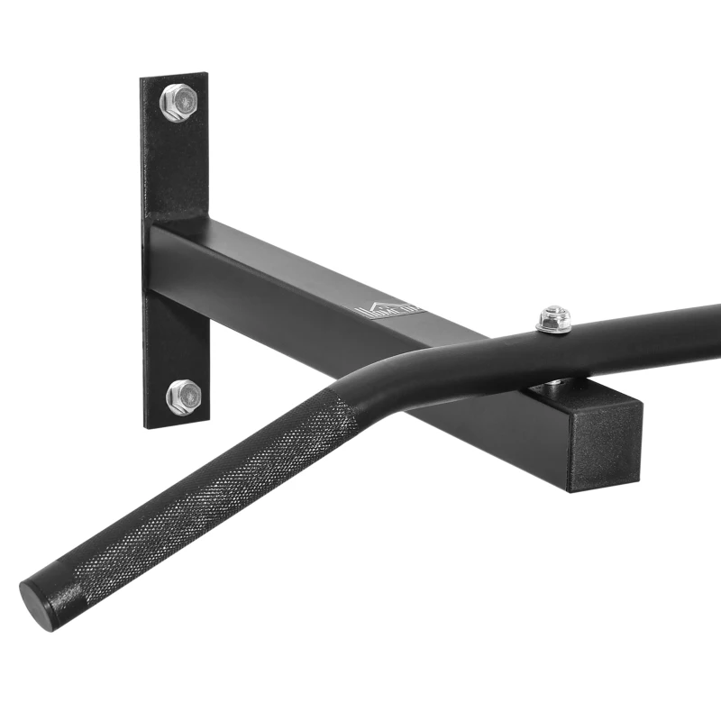 Soozier Wall Mounted Pull Up Bar Upper Body Pull Up Training Workout Home Gym Exerciser Black