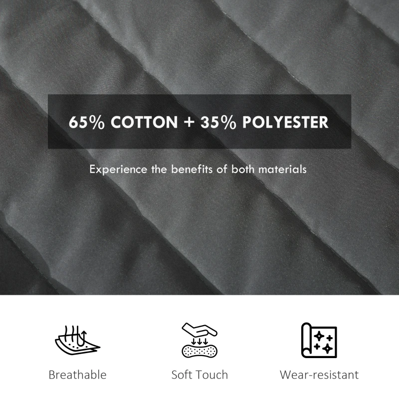 Outsunny 2 Person Hammock Quilted Double Hammock with Stand Pillow Spreader Bars for Outdoor Camping Beach, Dark Grey