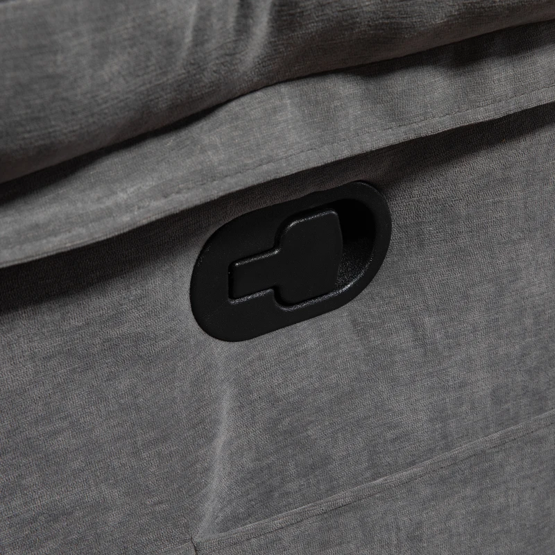 HOMCOM Reclining Massage Armchair with Heat, Oversized Swivel Rocker with Footrest Remote and 4 Side Pockets, Dark Gray