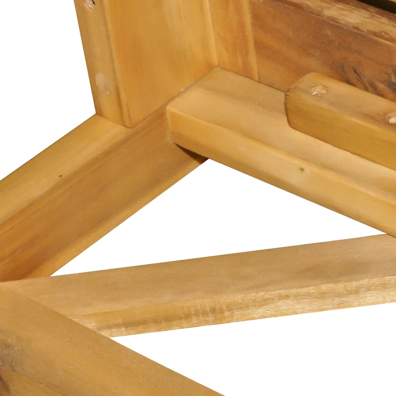 Outsunny 6-Piece Wooden Patio Sofa Sectional Set with 5 Sofas, 1 Coffee Table, 5 Cushions & 8 Pillows, Cream White