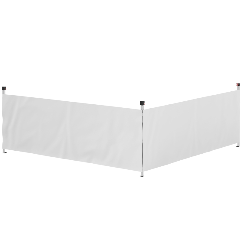 Outsunny Canopy Sidewalls for 10' x 10' or 10' x 20' Pop up Canopy, 2 PCS Canopy Half Walls Only, White