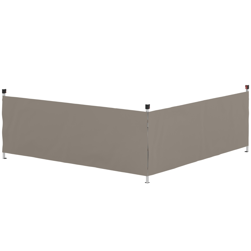 Outsunny Canopy Sidewalls for 10' x 10' or 10' x 20' Pop up Canopy, 2 PCS Canopy Half Walls Only, Grey