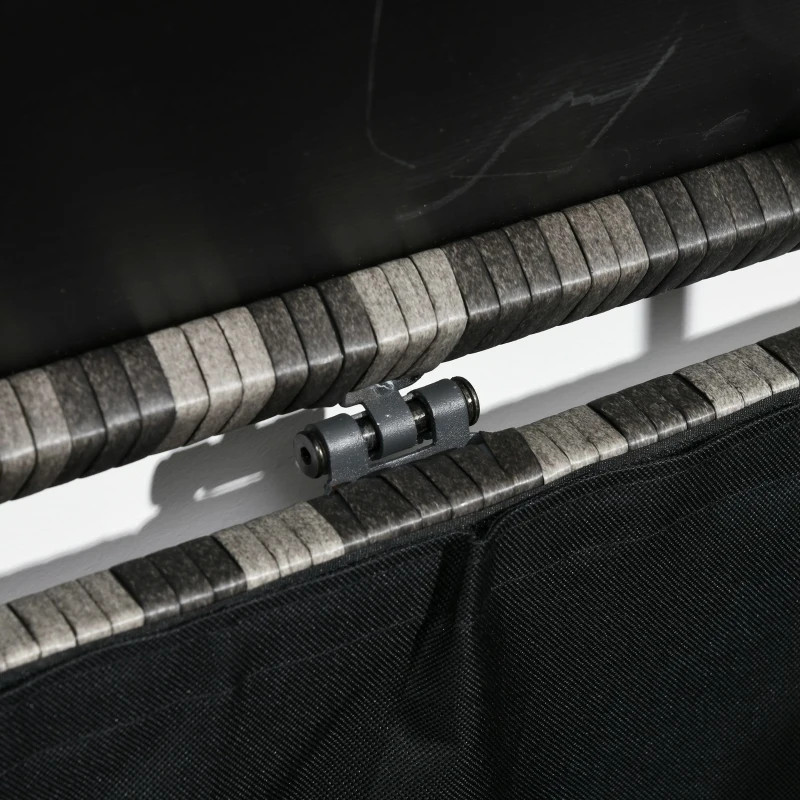 Outsunny 113 Gallon Outdoor Storage Box, Rattan Deck Box for Indoor, Patio Furniture Cushions, Grey