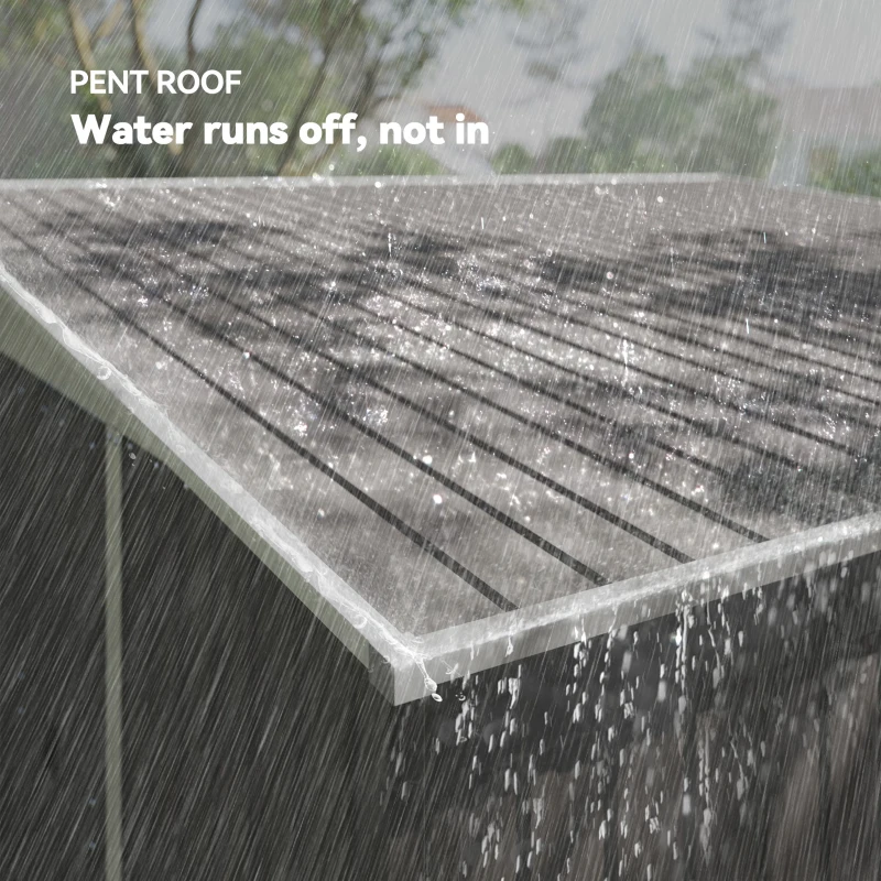 Outsunny 11' x 9' Steel Garden Storage Shed, Outdoor Metal Tool House with Double Sliding Doors & 2 Air Vents, Grey