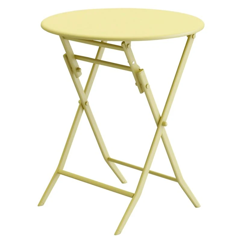 3-Piece Patio Bistro Set with Foldable Round Table and Chairs, Scratch and Rust Resistant, Yellow
