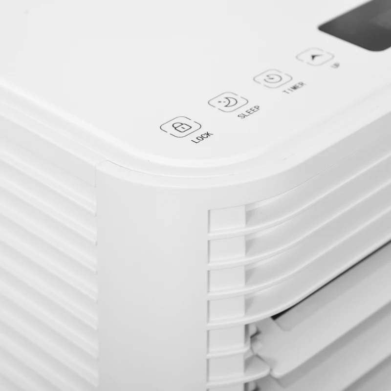 HOMCOM 8000 BTU Mobile Air Conditioner for Cooling and Dehumidifying, Remote Control, 24H Timer, LED Display, White