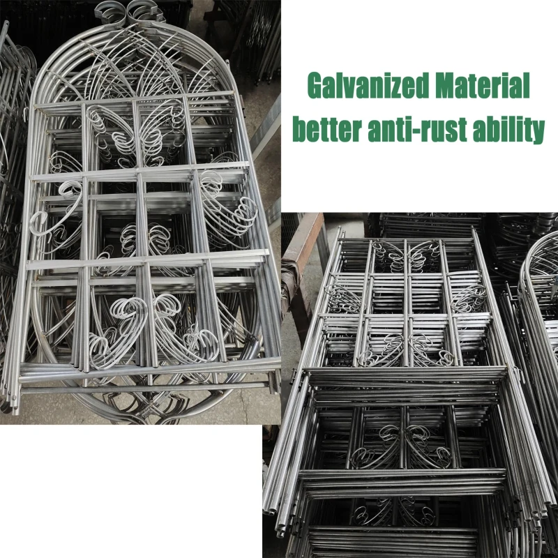 2 Pack Rustproof Garden Trellis with Powder-Coated Finish Galvanized Tube, Easy Assembled Metal Climbing Plant Support, 40" L x 71" H, Black