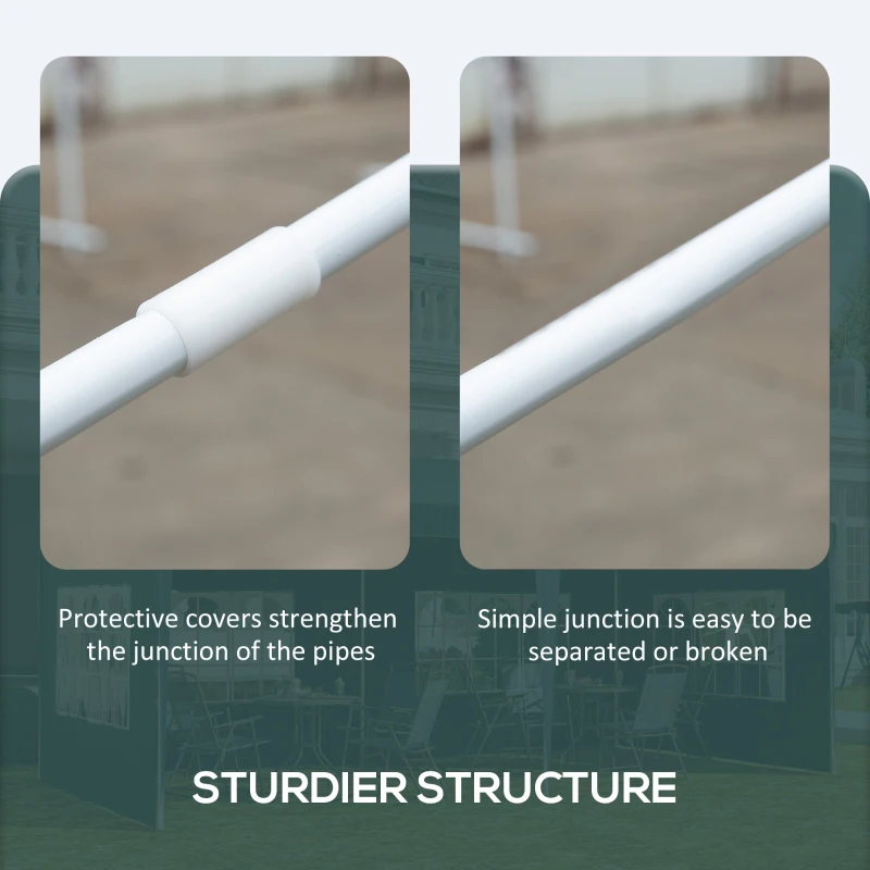 Outsunny 19' x 9' Party Tent Gazebo Canopy with 4 Removable Window Side Walls for Outdoor Event with Wind Ropes and Ground Stakes, Green